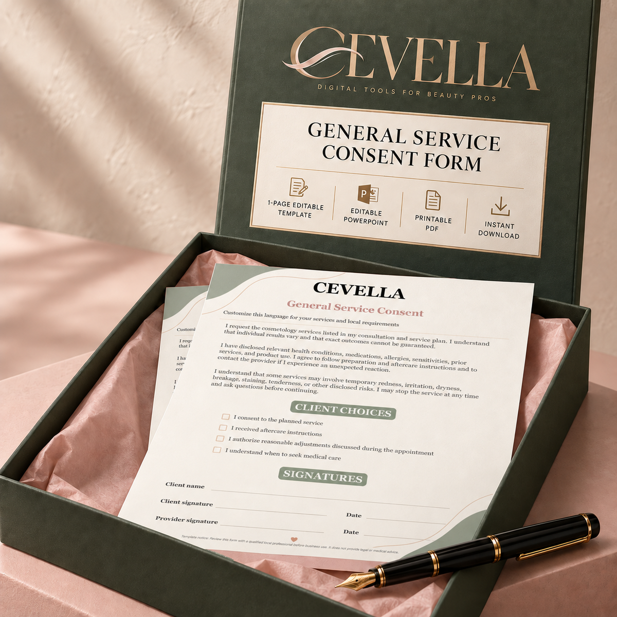 Cosmetology General Service Consent Form | Editable Beauty Business Template