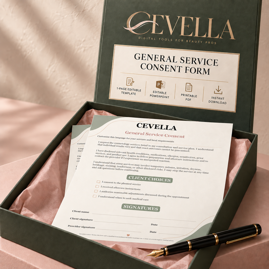 Cosmetology General Service Consent Form | Editable Beauty Business Template